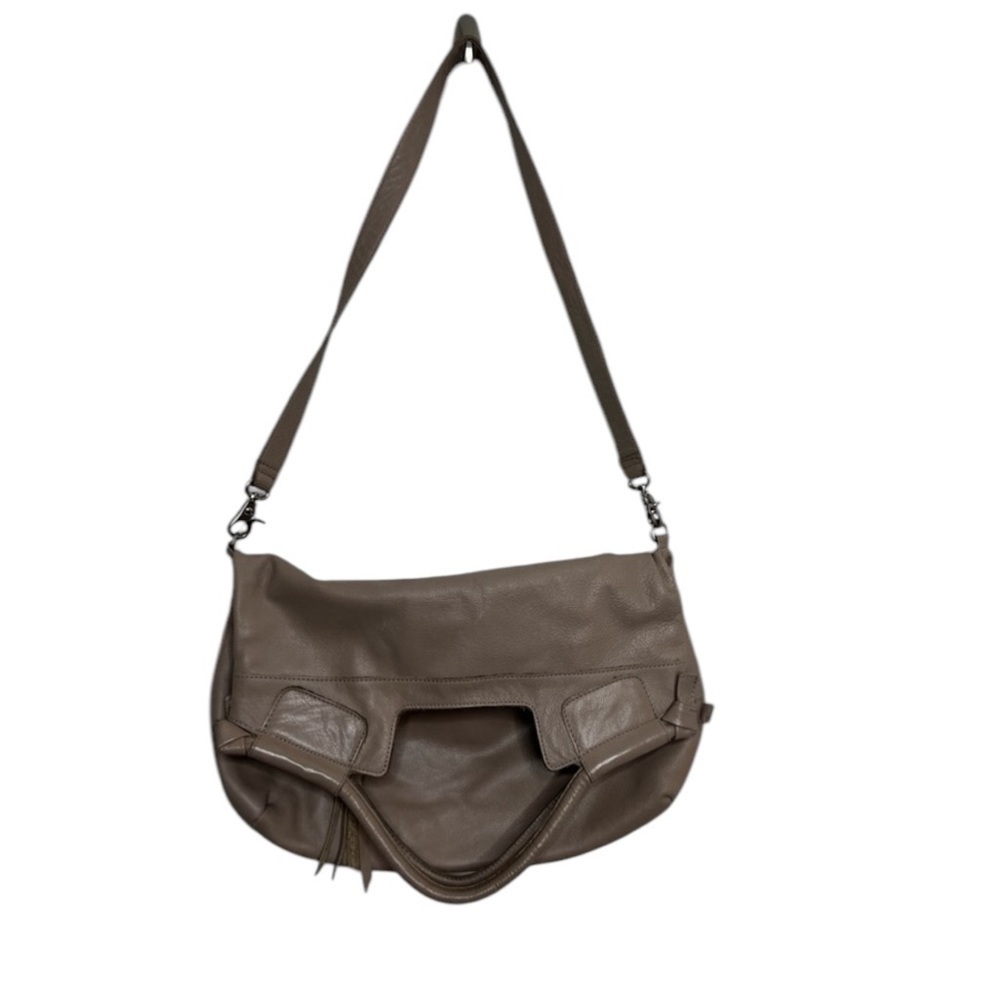 Foley + Corinna Tan Large Foldover Shoulder Tote Bag BLEMISH